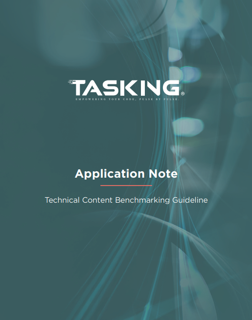 TASKING Application Note Technical Content Benchmark Guideline