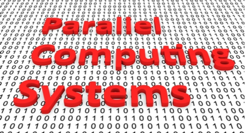 “Parallel Computing Systems” on a binary background
