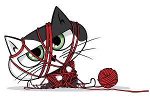 tangled cat